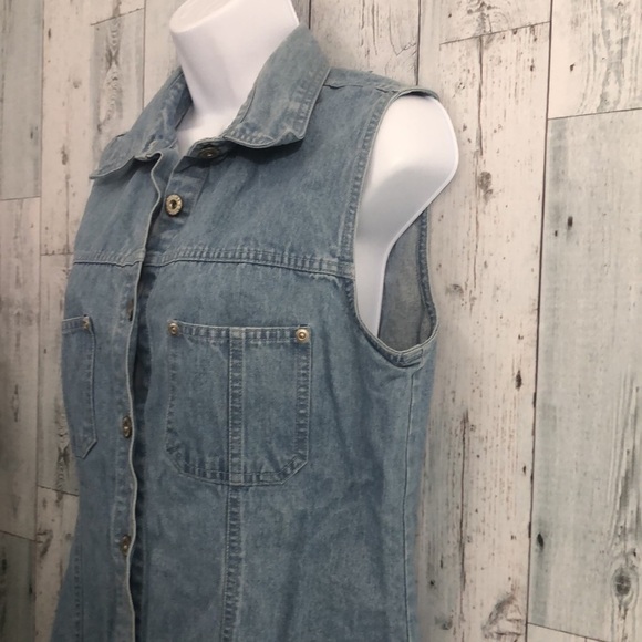 Sonoma Light Wash Denim Dress Medium - Picture 2 of 10